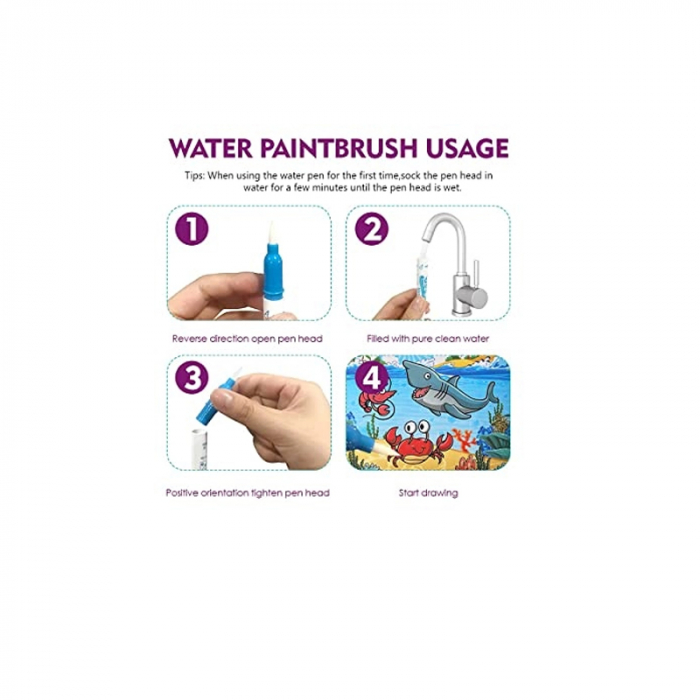 Carte reutilizabilă de colorat cu apă Doodle Water Book 4910 [2]