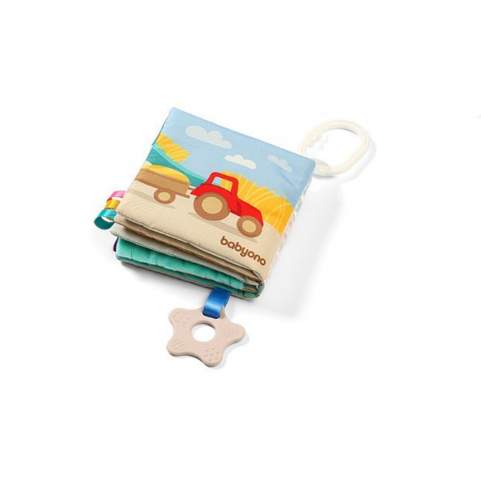 Carte senzoriala pentru bebelusi Ferma animalelor BabyOno 1512, Multicolor [2]