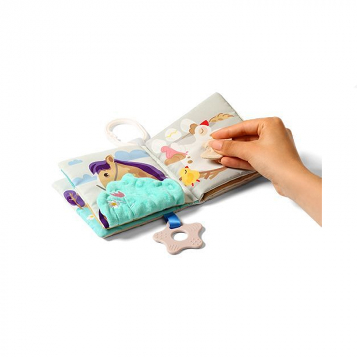 Carte senzoriala pentru bebelusi Ferma animalelor BabyOno 1512, Multicolor [6]