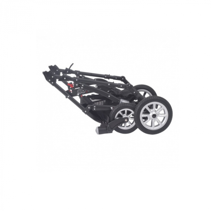 Carucior 3 in 1 pentru tripleti BabyActive Trippy TWN-02, Negru [4]