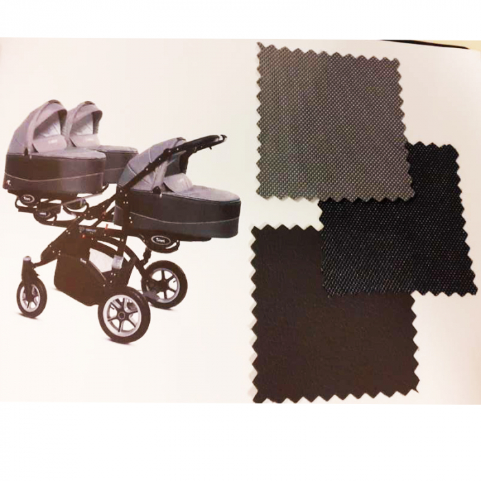 Carucior 3 in 1 pentru tripleti BabyActive Trippy TWN-03G, Gri [4]