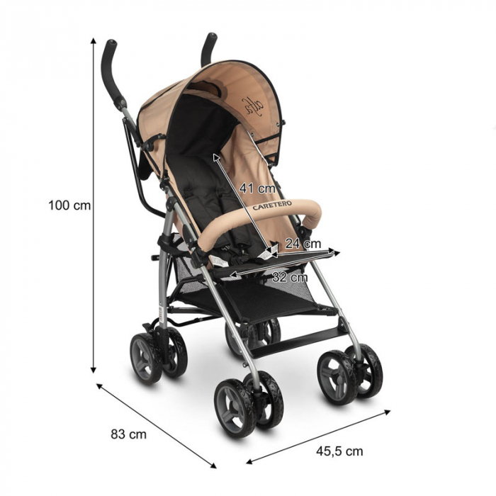 Carucior sport pentru copii Caretero Alfa 398150, Bej [4]