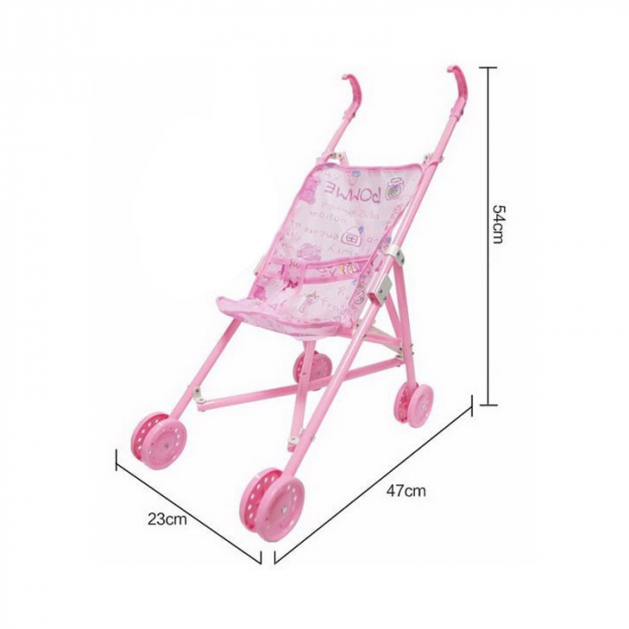 Carucior sport pentru papusi, Mini Junior CP1001R, Roz [2]