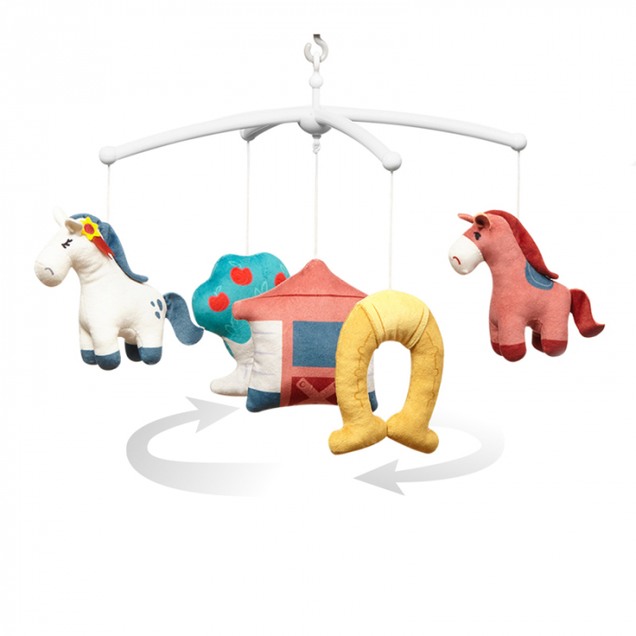 Carusel muzical BabyOno Horses 793, Multicolor [2]