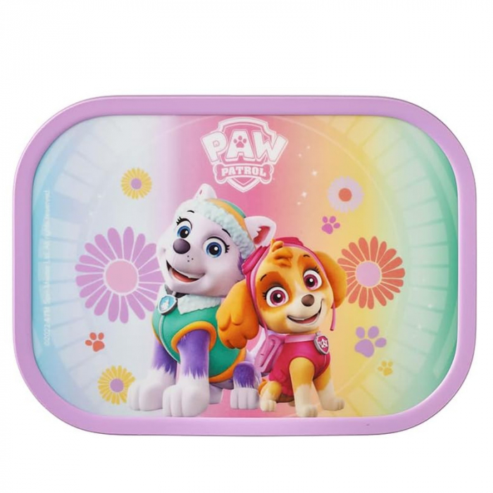 Caserola pentru pranz cu furculita si compartiment pentru fete  Mepal Paw Patrol 065397, Multicolor [3]