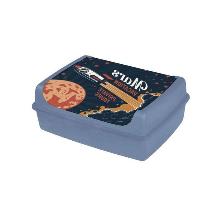 Caserola pentru pranz cu un singur compartiment 17 x 13 x 7cm Keeeper Space tour 081480, Albastru [1]