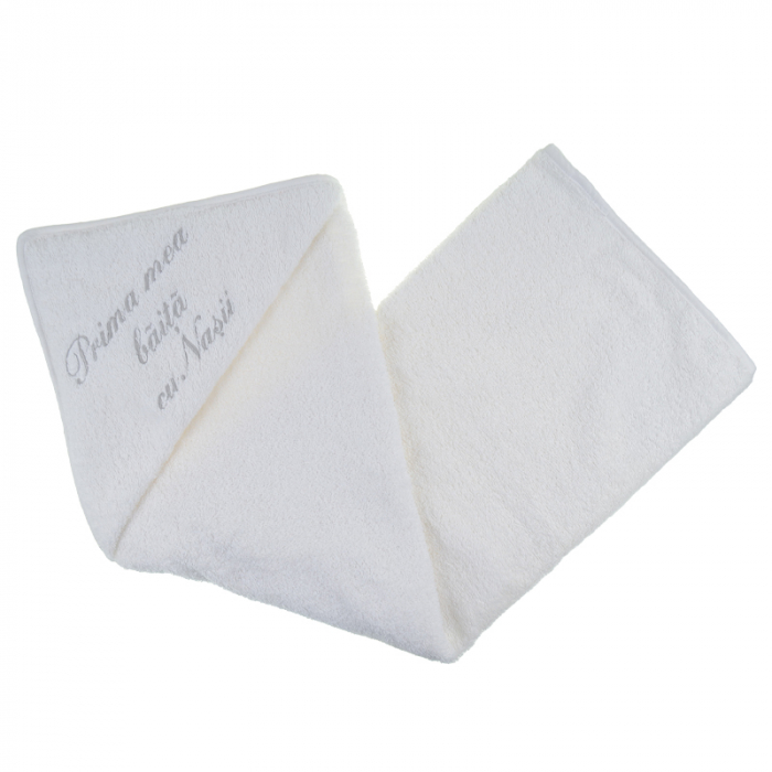 Prosop cu gluga 75 x 75 cm Confort Family VF-648872, Alb [2]