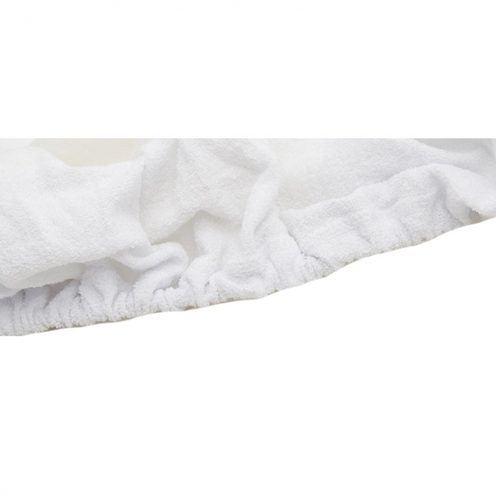 Cearceaf frotir cu elastic pentru saltea 60 x 120 cm BoboBaby 030573, Alb [2]