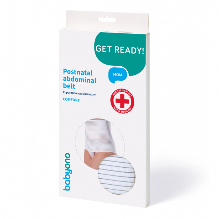 Centura elastica postnatala BabyOno 505BO, Alb [2]