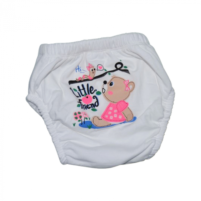 Chiloti de trecere la olita refolosibili pentru fete Mini Junior CHREMJ-30, Alb [1]