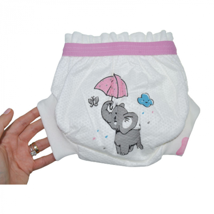 Chiloti de trecere la olita refolosibili pentru fete Mini Junior POS39, Roz [7]