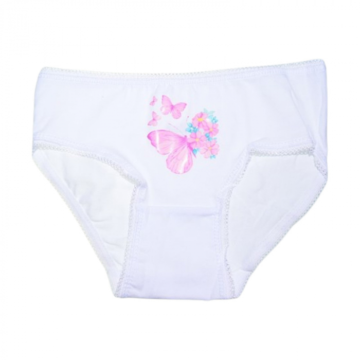 Chiloti din bumbac, pentru fete, Mini Junior CHL2508A, Alb [1]