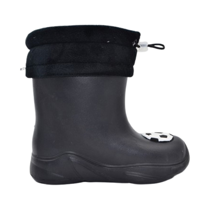 Cizme din cauciuc, cu soseta detasabila, pentru baieti, Apawwa J382N, Negru [3]