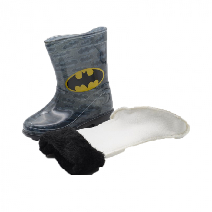 Cizme din cauciuc pentru baieti Sentino Batman 860-733-34, Negru [3]