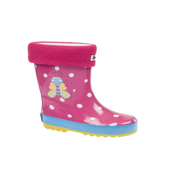 Cizme din cauciuc pentru fete American Club 644/16-D-31, Fucsia [3]
