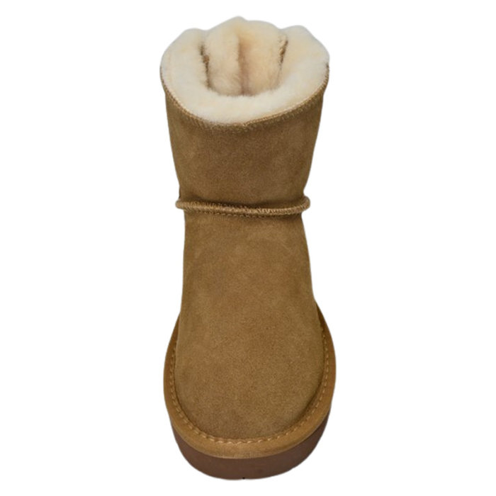 Cizme din piele, impermeabile si imblanite pentru fete, American Club CY185M-32, Maro [2]