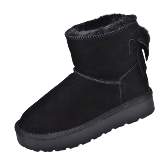 Cizme din piele, impermeabile si imblanite pentru fete, American Club CY185N-32, Negru [1]