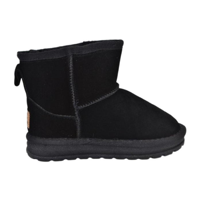Cizme din piele, impermeabile si imblanite pentru fete, Bessky FJ3811-1B-26, Negru [3]
