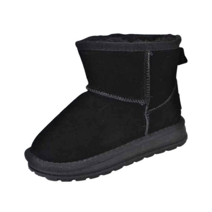Cizme din piele, impermeabile si imblanite pentru fete, Bessky FJ3811-1B-26, Negru [1]