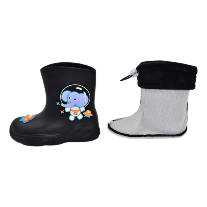 Cizme din spuma EVA, cu soseta detasabila, pentru baieti, Apawwa J380-23, Negru [5]