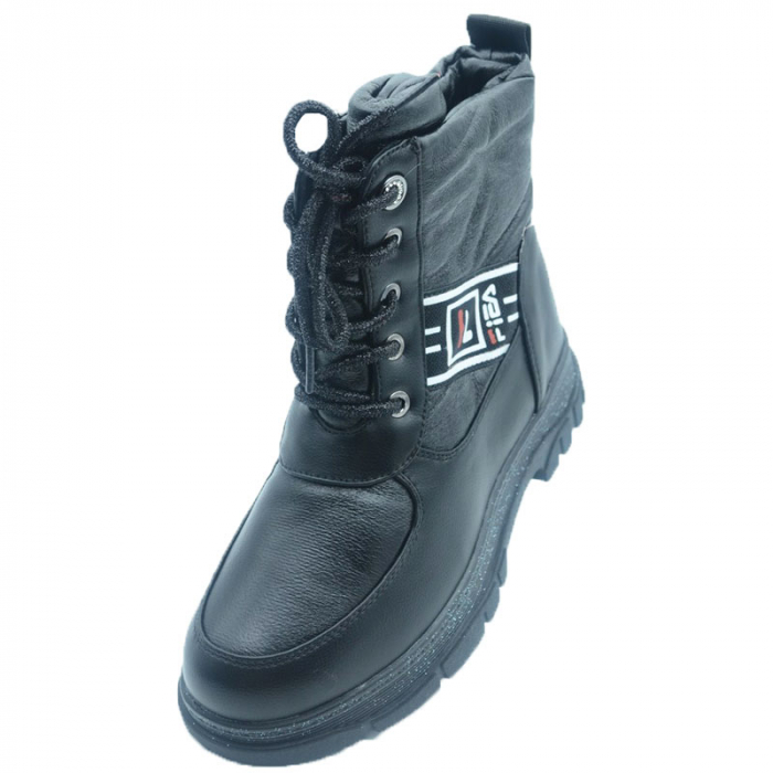 Cizme imblanite pentru fete Bessky XY9326-1-32, Negru [2]