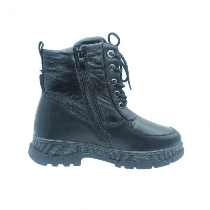 Cizme imblanite pentru fete Bessky XY9326-1-32, Negru [5]