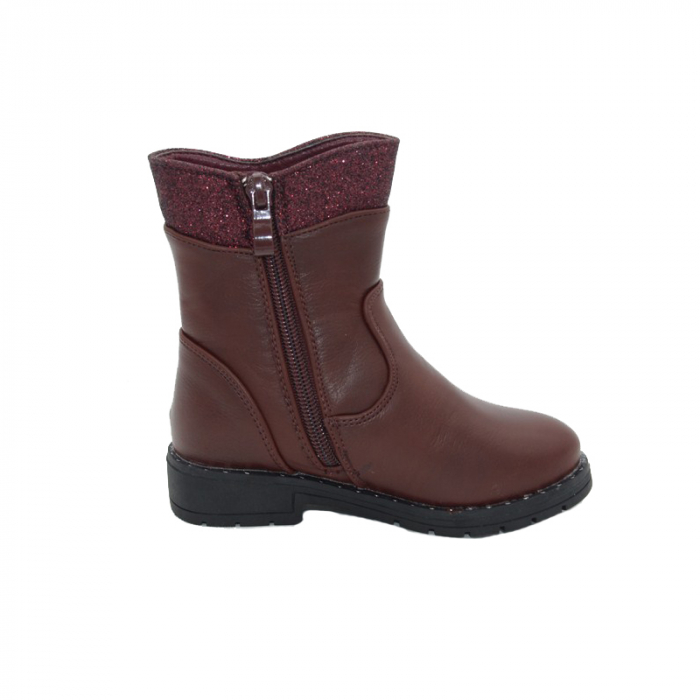 Cizme imblanite pentru fete MRS R682-23-30, Visiniu [3]