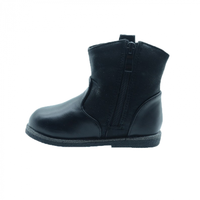 Cizme imblanite pentru fete MRS S193N-26, Negru [4]