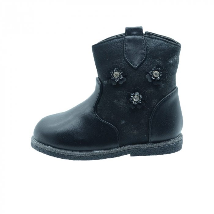 Cizme imblanite pentru fete MRS S193N-26, Negru [1]