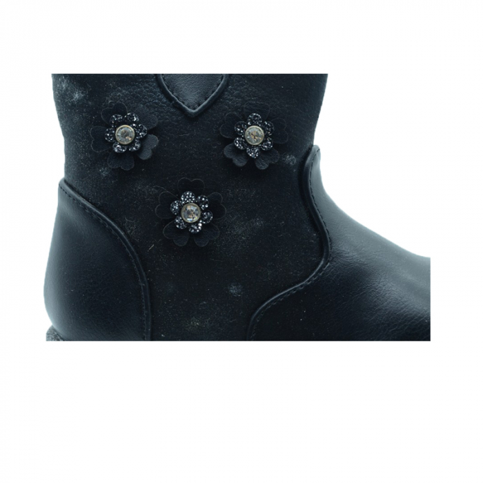 Cizme imblanite pentru fete MRS S193N-26, Negru [2]