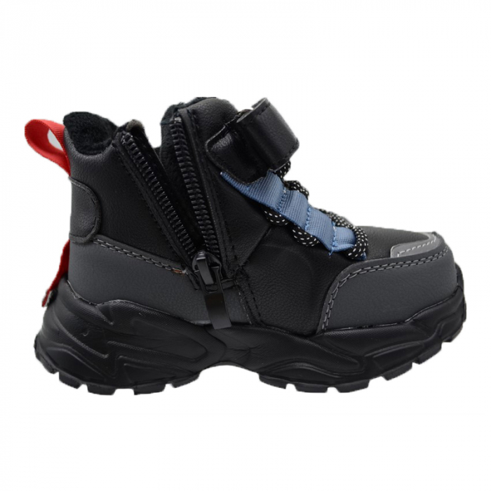 Ghete imblanite pentru baieti Bessky B945-1A-23 , Negru [2]