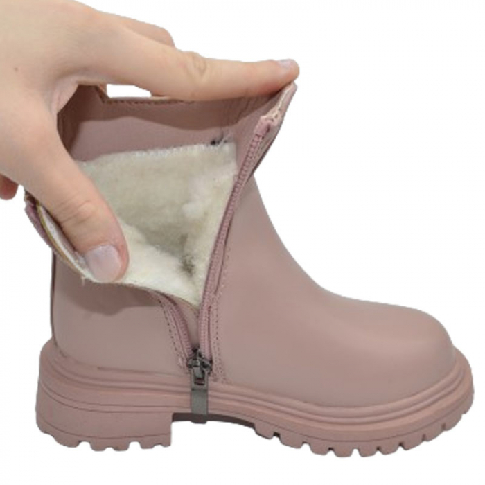 Cizme imblanite pentru fete Bessky BM3300-3B, Roz [4]