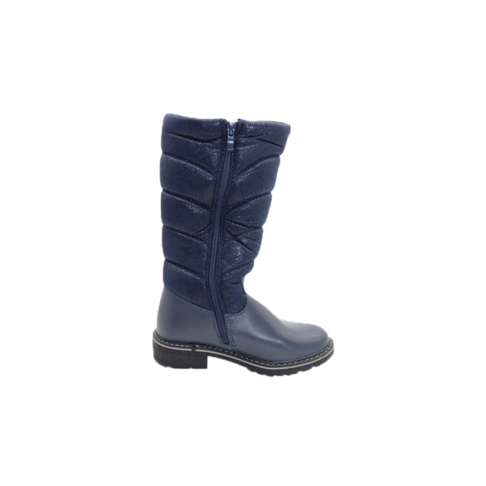 Cizme imblanite pentru fete Bessky TJ8477-1-32, Bleumarin [2]