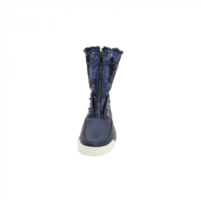 Cizme imblanite pentru fete Bessky TJ8572-3-34, Bleumarin [4]