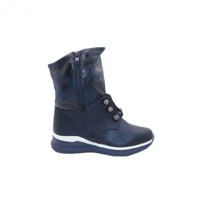 Cizme imblanite pentru fete Bessky TJ8577-3-32, Bleumarin [3]