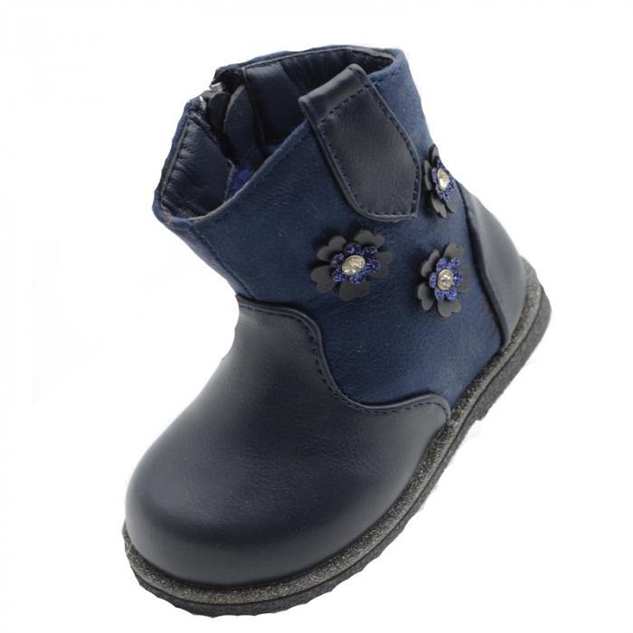 Cizme imblanite pentru fete MRS S193-B-26, Bleumarin [2]