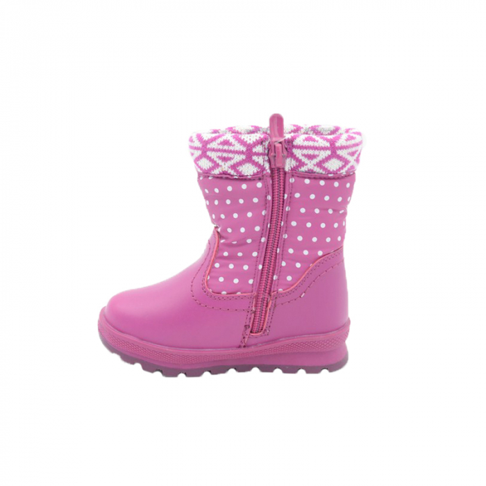 Cizme imblanite pentru fete Bessky BSK1-26, Fucsia [5]