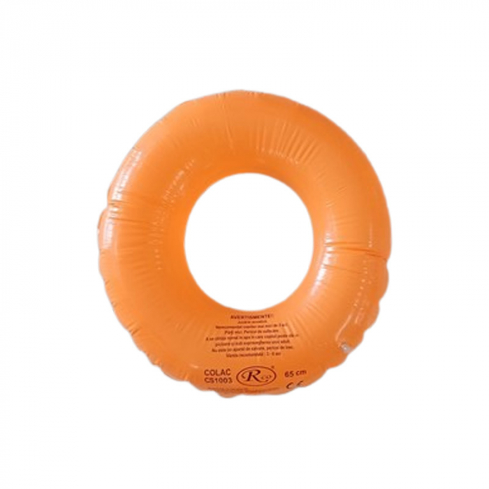 Colac de inot gonflabil, 65 cm, pentru copii Mini Junior, C1003, Portocaliu [2]
