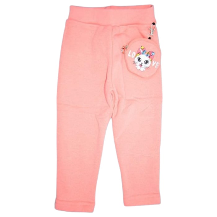 Colanti flausati, pentru fete, Happy House WB-3317C-3-4, Coral [1]