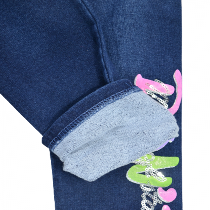 Colanti captusiti pentru fete Happy House HH573, Bleumarin [4]