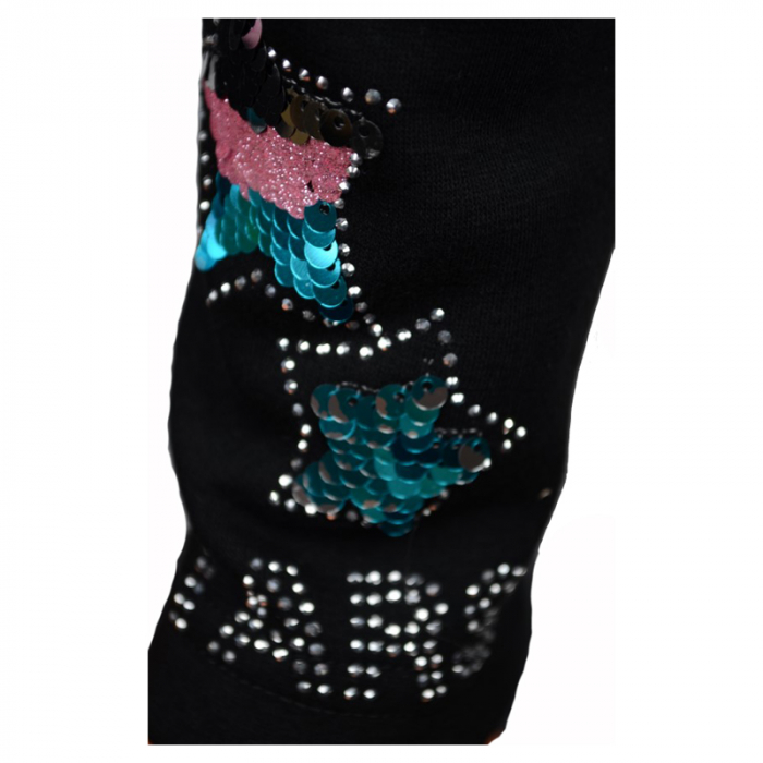 Colanti imblaniti pentru fete Happy House WB-2723N-140-cm, Negru [3]