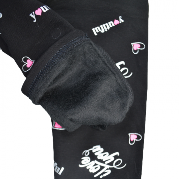 Colanti imblaniti pentru fete Happy House WB-3006, Negru [3]