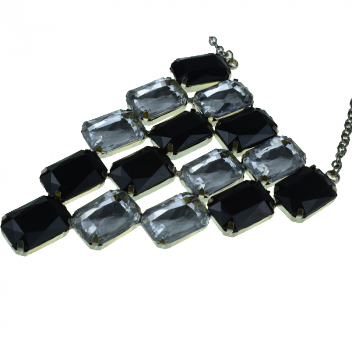 Colier din pietre artificiale pentru dama Mini junior GB-11, Negru [2]
