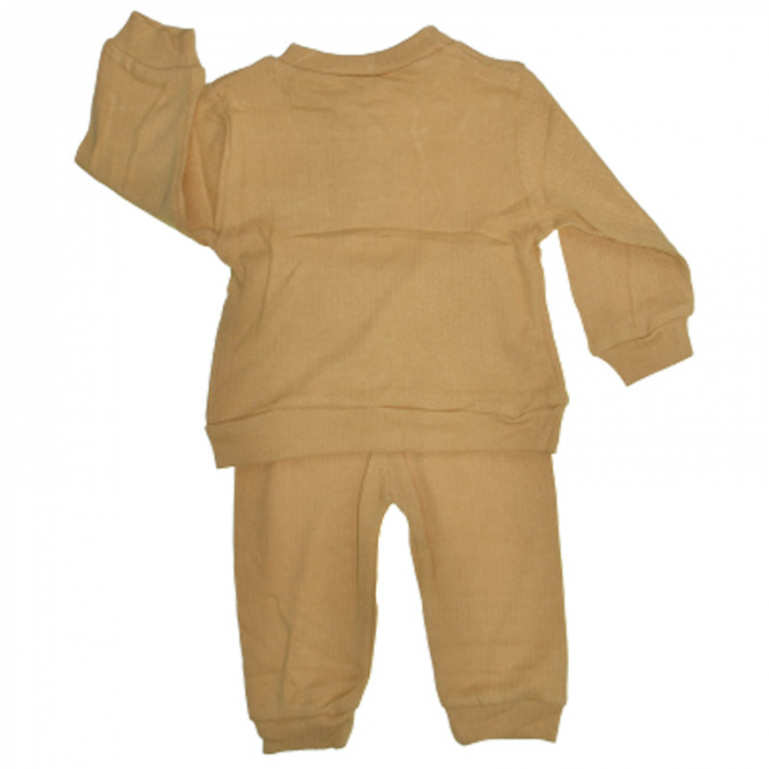 Compleu 2 piese bluza cu maneca lunga si pantaloni pentru baieti melish bebe 020823-2, Galben [2]