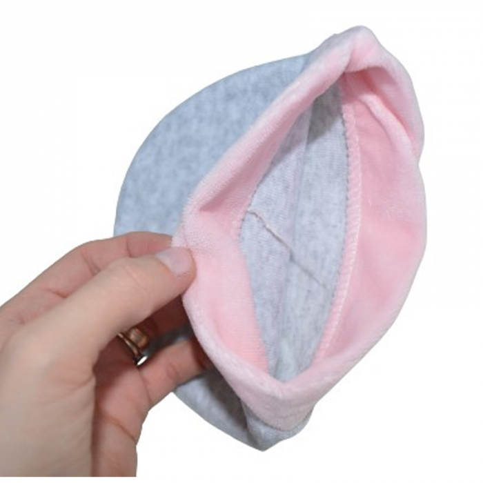 Compleu 3 piese bluza cu maneca lunga, caciula si  pantaloni pentru fete Nana 20541, Roz [3]