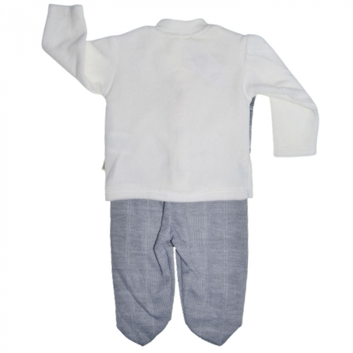 Compleu 5 piese pentru baieti Bebelinna 020823G, Gri [2]