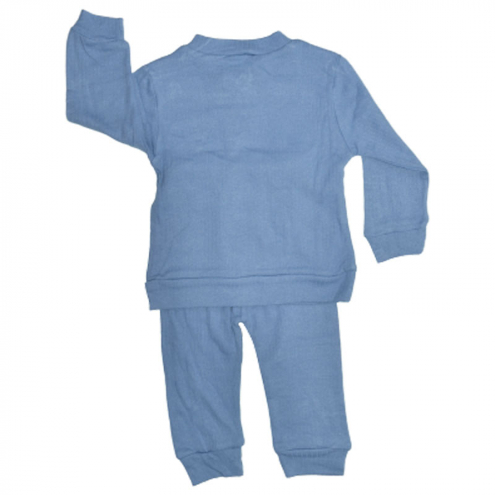 Compleu 2 piese bluza cu maneca lunga si pantaloni pentru baieti melish bebe 020823-1, Albastru [2]