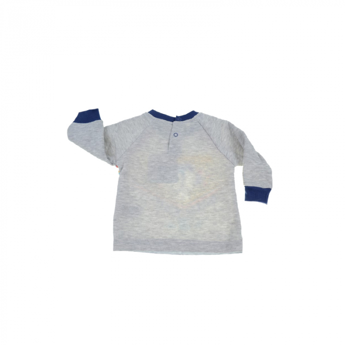 Compleu 2 piese bluza si pantaloni pentru baieti E Plus M Mickey Mouse 65-74G-68-cm, Gri [2]