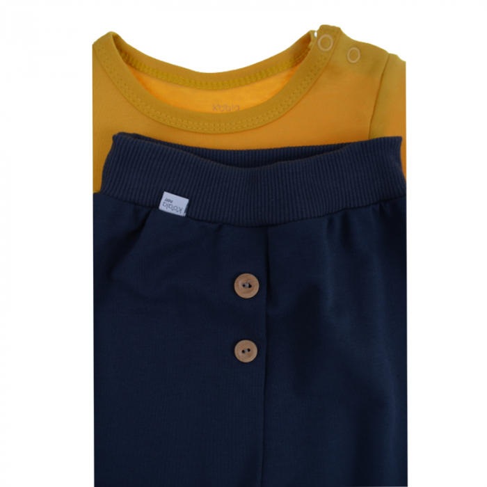 Compleu 2 piese bluza si pantaloni pentru baieti Koala Lazy Days KLZD-3, Galben [3]