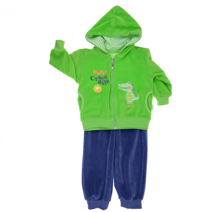 Compleu 2 piese hanorac si pantaloni pentru baieti Mini Junior KLZD-4, Verde [1]